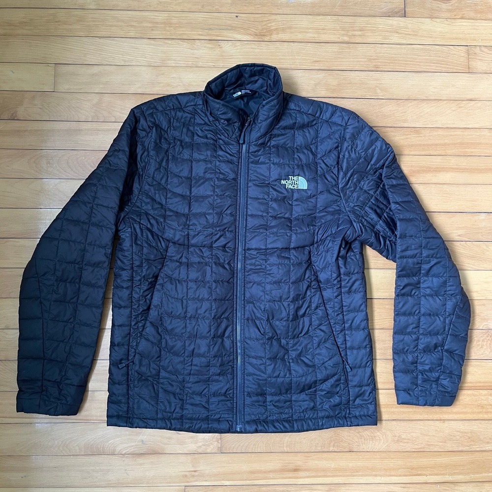 The North Face Thermoball Eco Puffer Jacket Mens Medium Black Quilted Full Zip